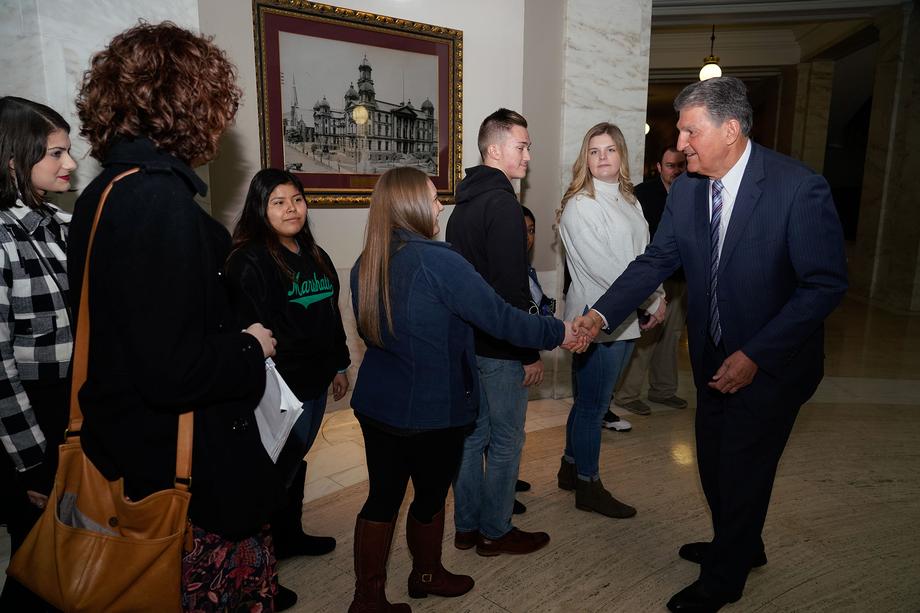 Sen. Joe Manchin Visits the West Virginia Capitol