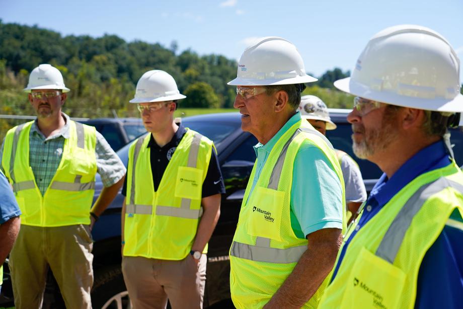 Manchin Tours Mountain Valley Pipeline Construction Site