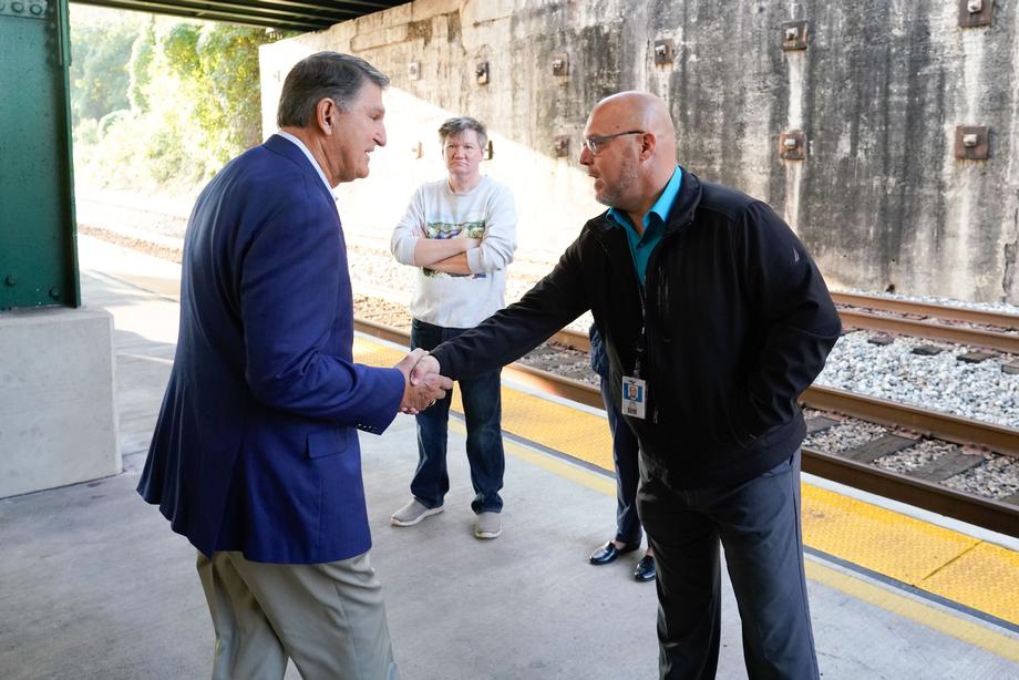 Manchin Visits Charleston Amtrak Station To Celebrate Recently Completed Upgrades