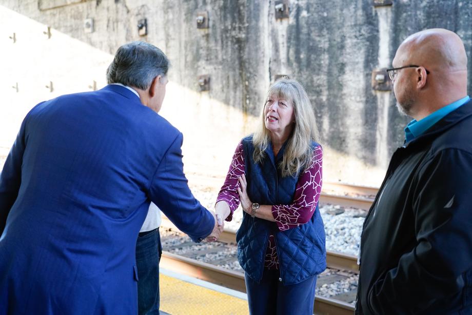 Manchin Visits Charleston Amtrak Station To Celebrate Recently Completed Upgrades