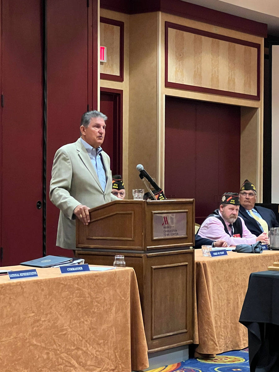 Manchin Speaks At VFW State Convention, Visits Multi-State Youth Track Meet In Charleston
